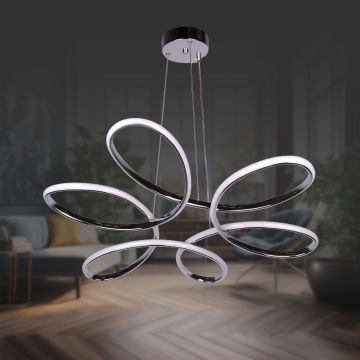 Papatya Krom Led Avize
