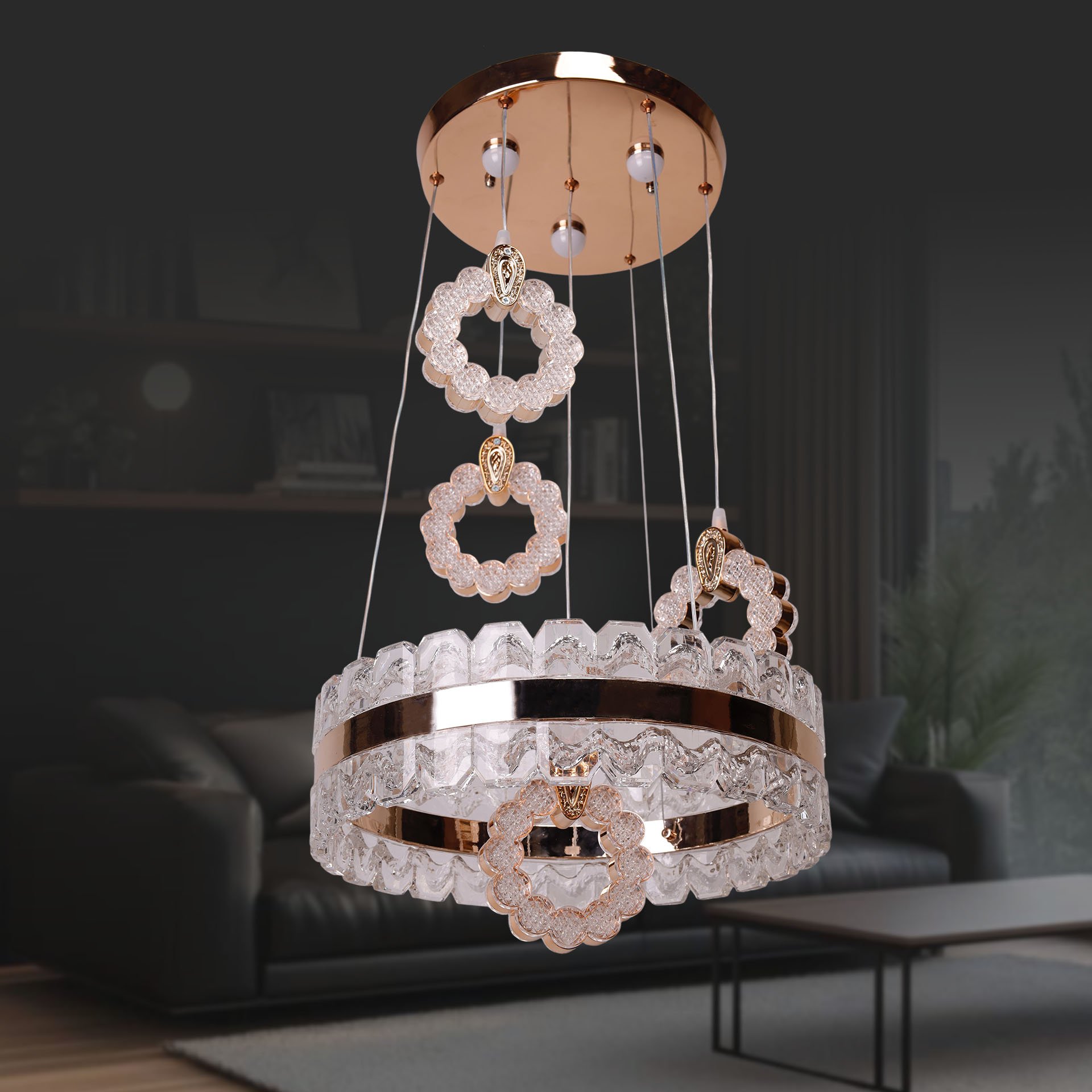 A3400-4 Altın Led Avize