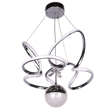 Kral Tacı Krom Tek Toplu Led Avize